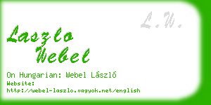 laszlo webel business card